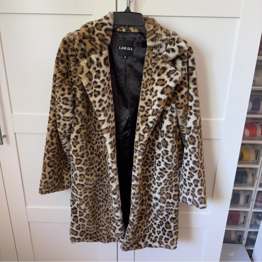 I.AM.GIA Cheetah Faux Fur Coat